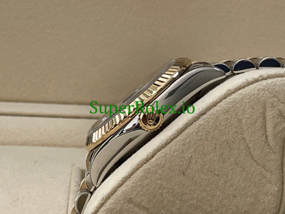 Rolex Datejust 31 Steel and Yellow Gold Olive Green Diamond Dial Ref.278273