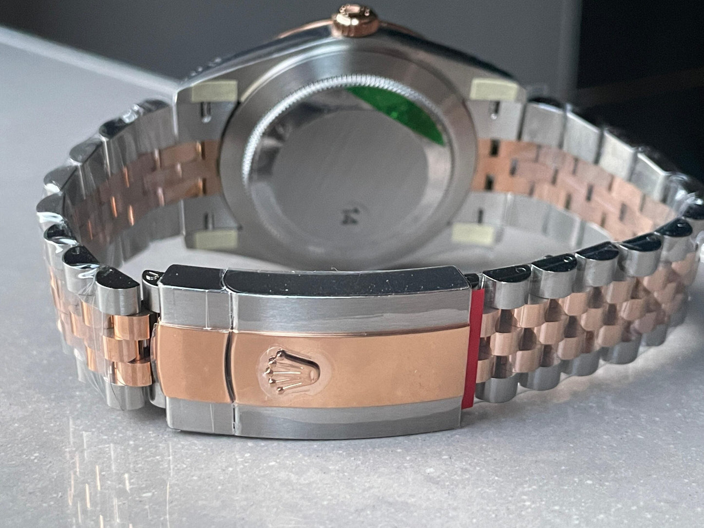 VSF Factory 1:1  Rolex Datejust 41mm 126331 904L RG/SS Fltued Bezel Pattern Motif Grey Dial Stick VS3235