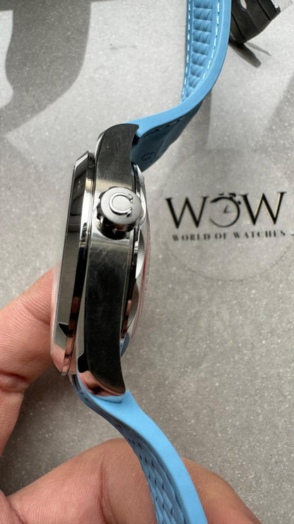 Aqua Terra 41mm VSF 1:1 Best Edition Summer Blue Dial on Blue Rubber Strap A8900
