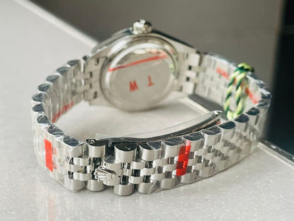 Rolex Datejust 28mm 904L SS Black Dial Diamond markers