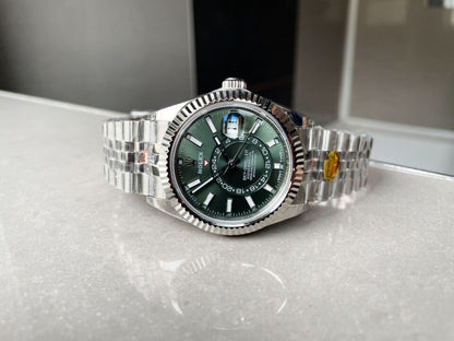 Noob FACTORY 1:1 Rolex Sky-Dweller 326935 SS Green Dial
