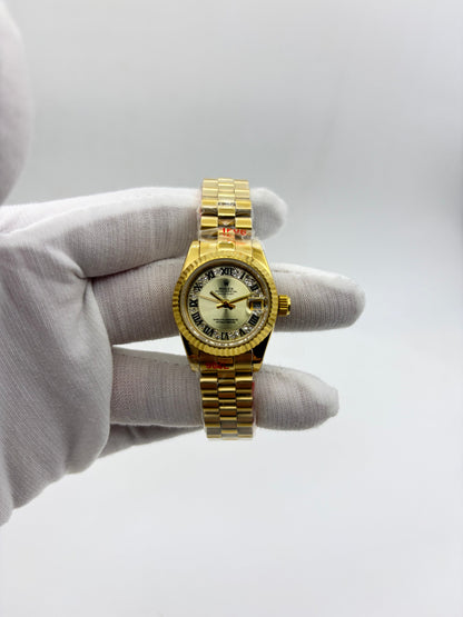 Rolex Lady-Datejust 26MM Yellow Gold Myriad Diamond Dial Ref.69178