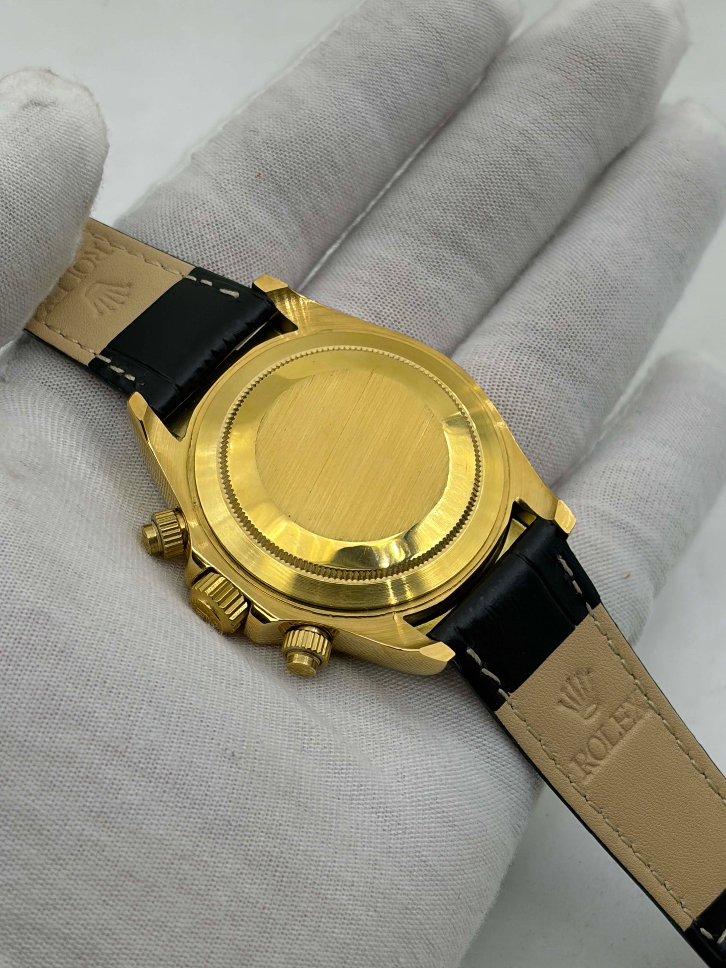 Rolex Daytona Yellow Gold White Arabic Dial Cosmograph Ref.16518
