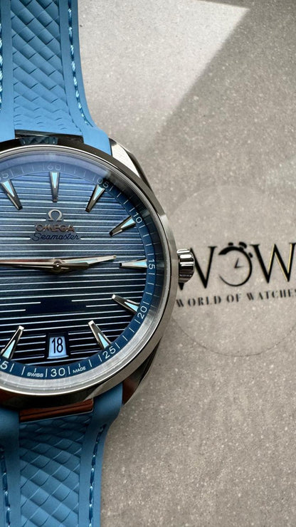 Aqua Terra 41mm VSF 1:1 Best Edition Summer Blue Dial on Blue Rubber Strap A8900