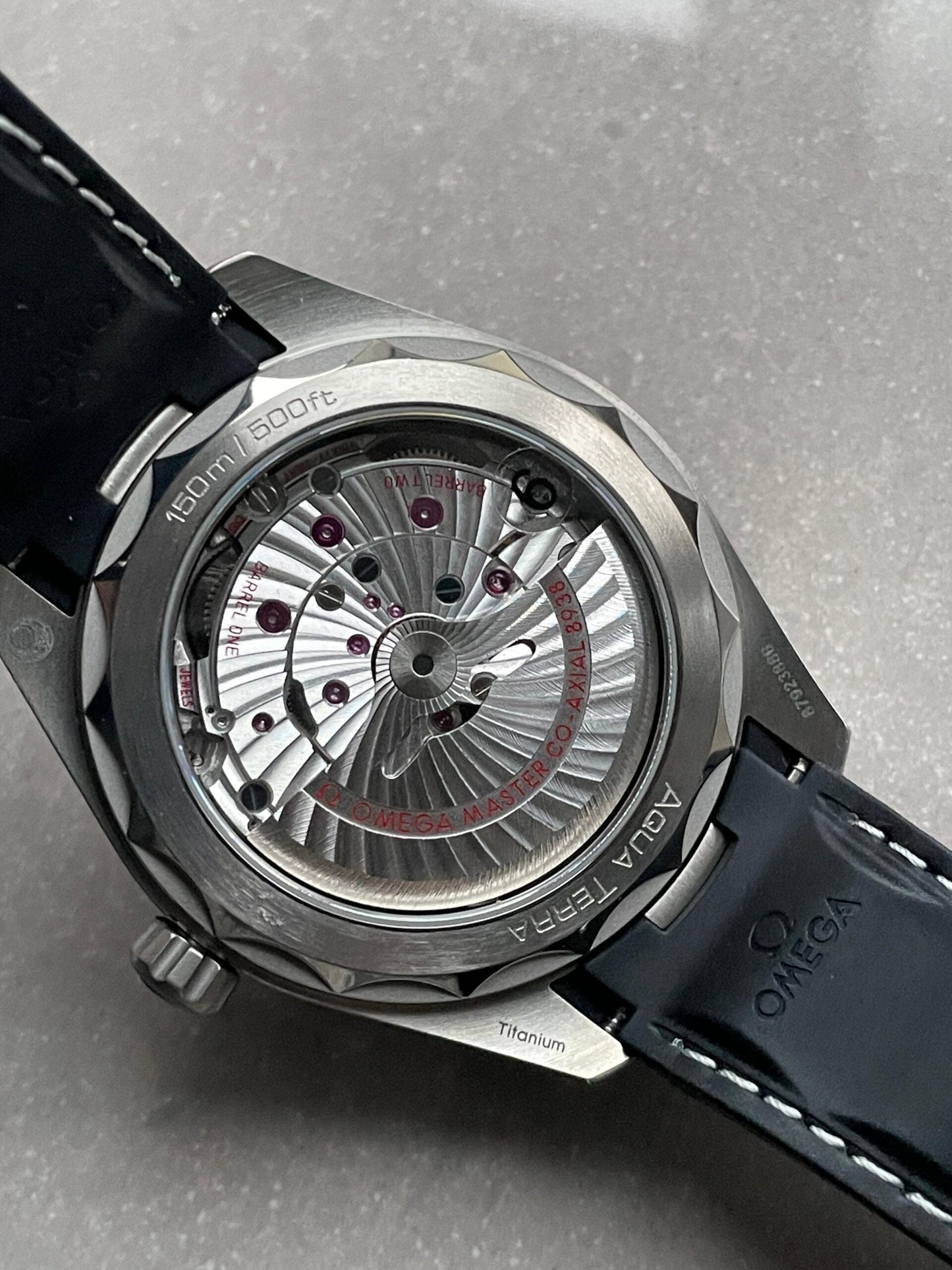 Omega Seamaster Aqua Terra GMT Titanium Worldtimer 43mm Ti Black Dial on Rubber Strap VSF A8938