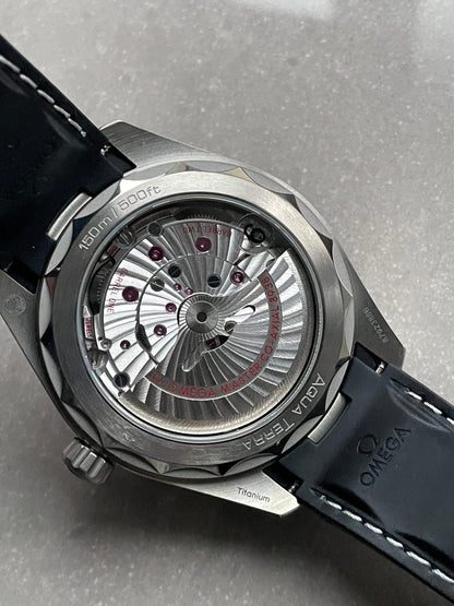 Omega Seamaster Aqua Terra GMT Titanium Worldtimer 43mm Ti Black Dial on Rubber Strap VSF A8938