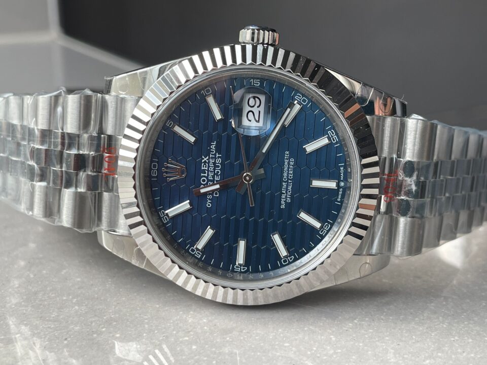 VSF Factory 1:1 Rolex DateJust 41  SS Best Edition 904L Steel Blue Textured Dial