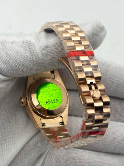 Rolex Lady-Datejust 26 Everose Gold Pearl Diamond Dial Ref.179175