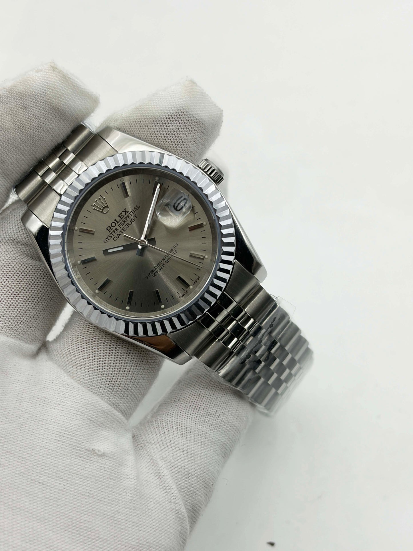 Rolex Steel Grey Index Dial Datejust 36 Ref.1601