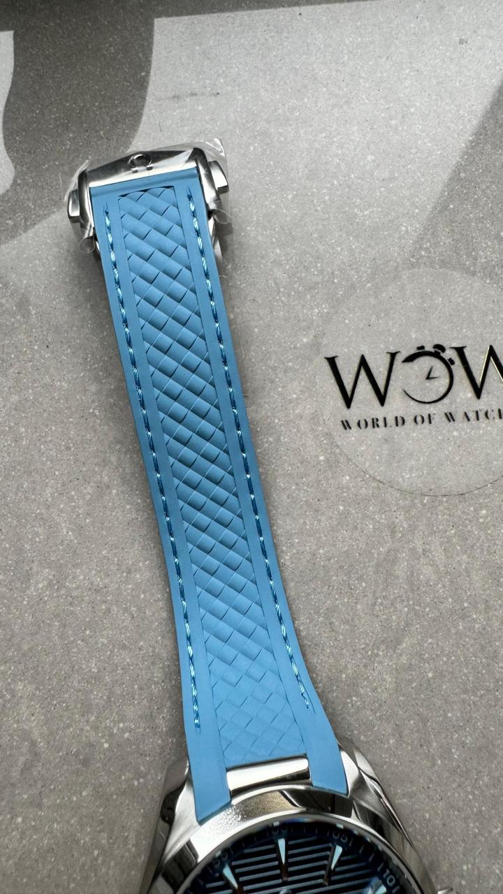 Aqua Terra 41mm VSF 1:1 Best Edition Summer Blue Dial on Blue Rubber Strap A8900