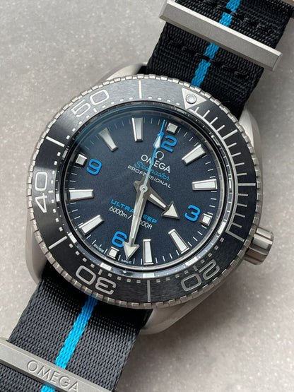 Seamaster 6000M Ultra Deep SS SBF 1:1 Best Edition Black Dial on Black Nylon Strap A8912 Super Clone