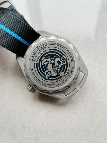 Seamaster 6000M Ultra Deep SS SBF 1:1 Best Edition Black Dial on Black Nylon Strap A8912 Super Clone