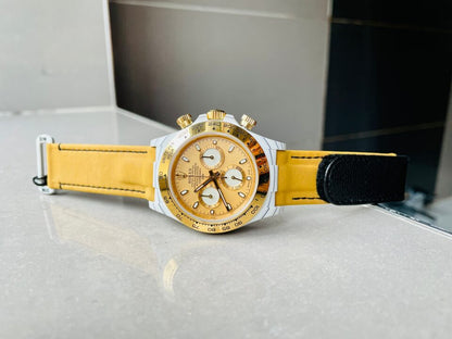 DIWF Factory 1:1 Rolex Daytona DIW White Carbon/YG  Best Edition Gold Dial A7750