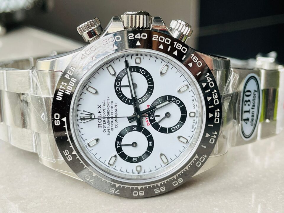 CLEAN FACTORY 1:1 Rolex Daytona 116500 PANDA Best Edition CF 904L SS Case and White Dial