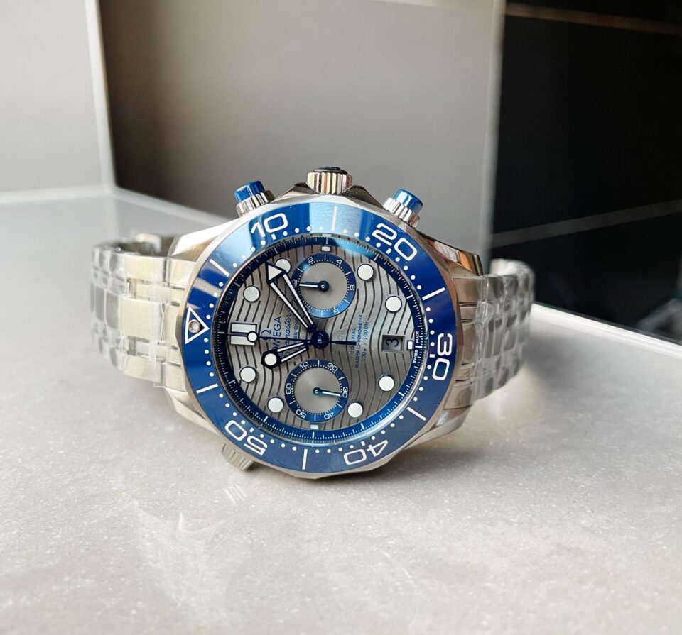 Seamaster 300M Chrono SS OMF 1:1 Best Edition Grey Dial on SS Bracelet A9900
