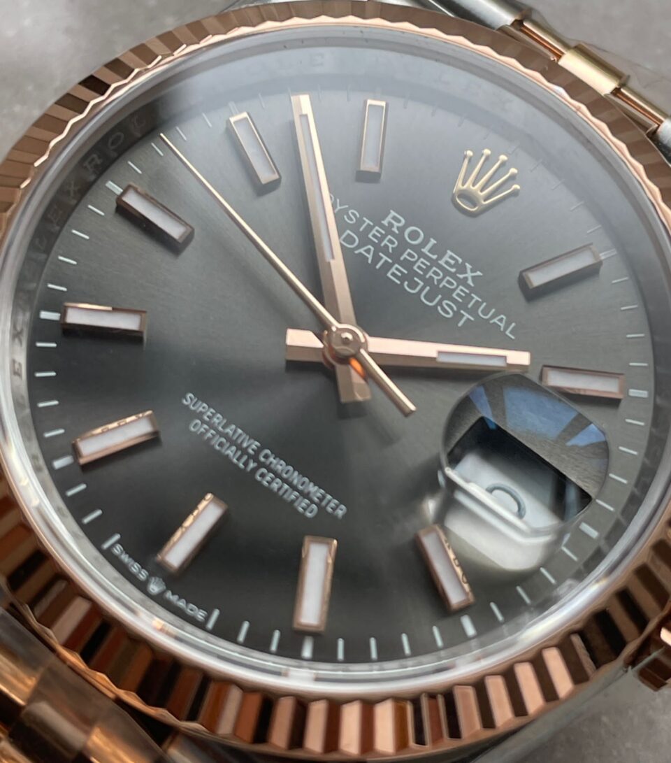 VSF Factory 1:1 Rolex DateJust 36 SS 116231 Best Edition 904L Steel Gray Stick Dial VS3235