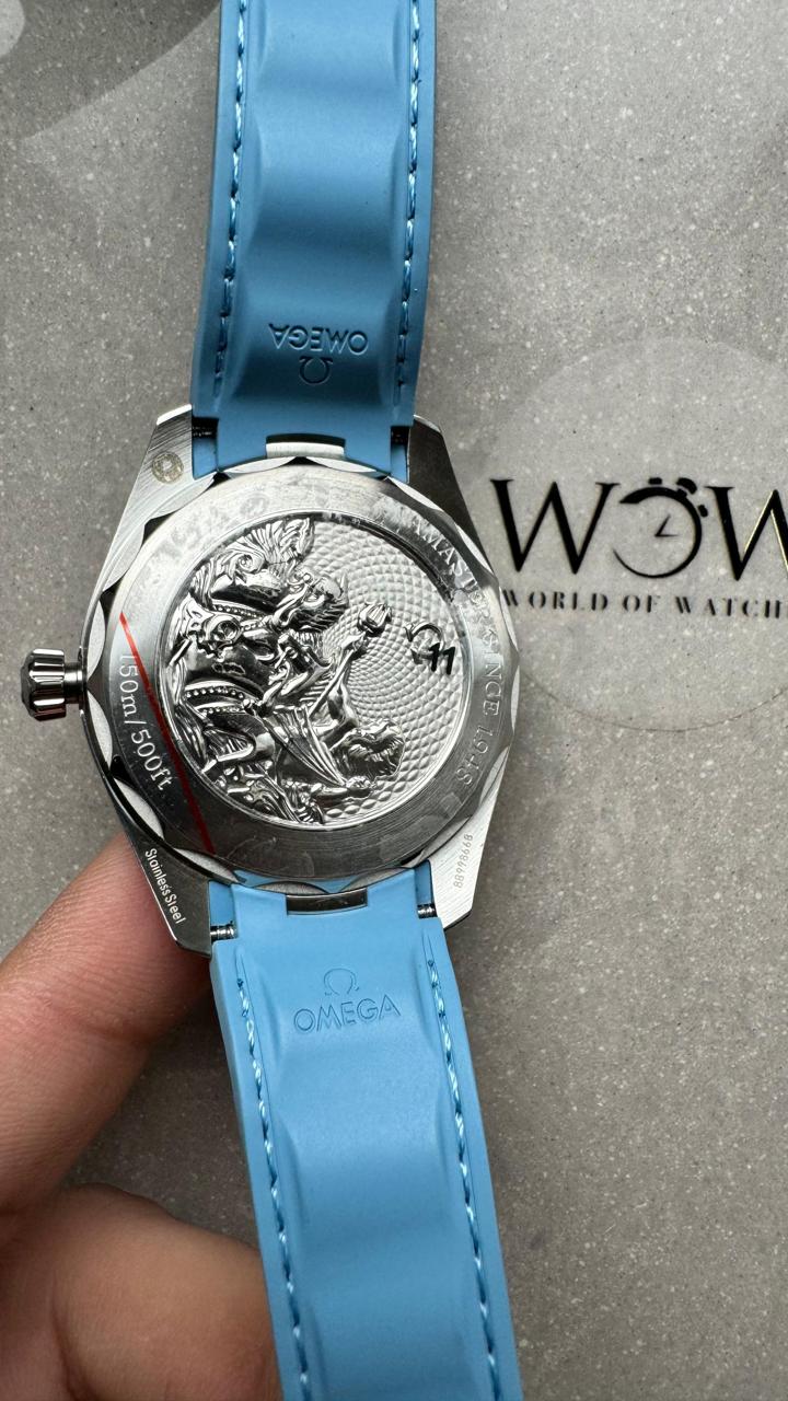 Aqua Terra 41mm VSF 1:1 Best Edition Summer Blue Dial on Blue Rubber Strap A8900