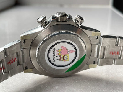 Rolex Daytona 116500 DAYTONA 1:1 Best Edition CF 904L SS Case and Bracelet White Dial Silver bezel SA4130