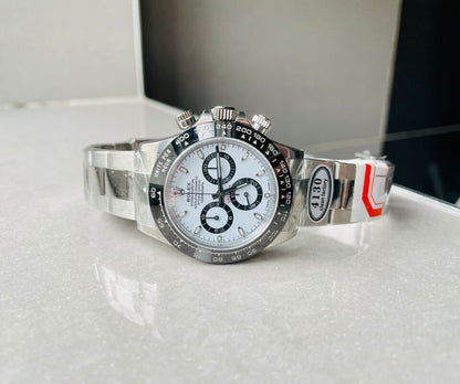 CLEAN FACTORY 1:1 Rolex Daytona 116500 PANDA Best Edition CF 904L SS Case and Bracelet White Dial