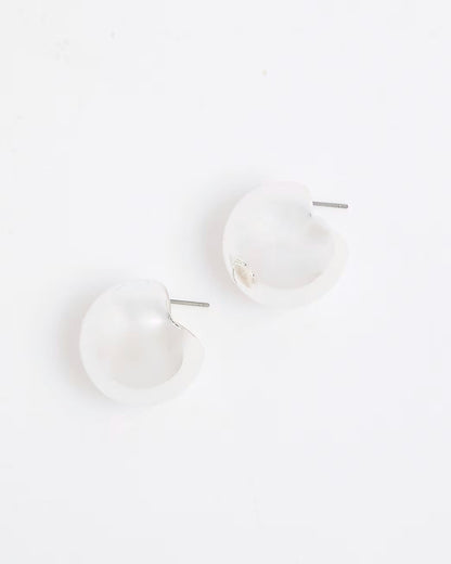 Silver ball stud earrings