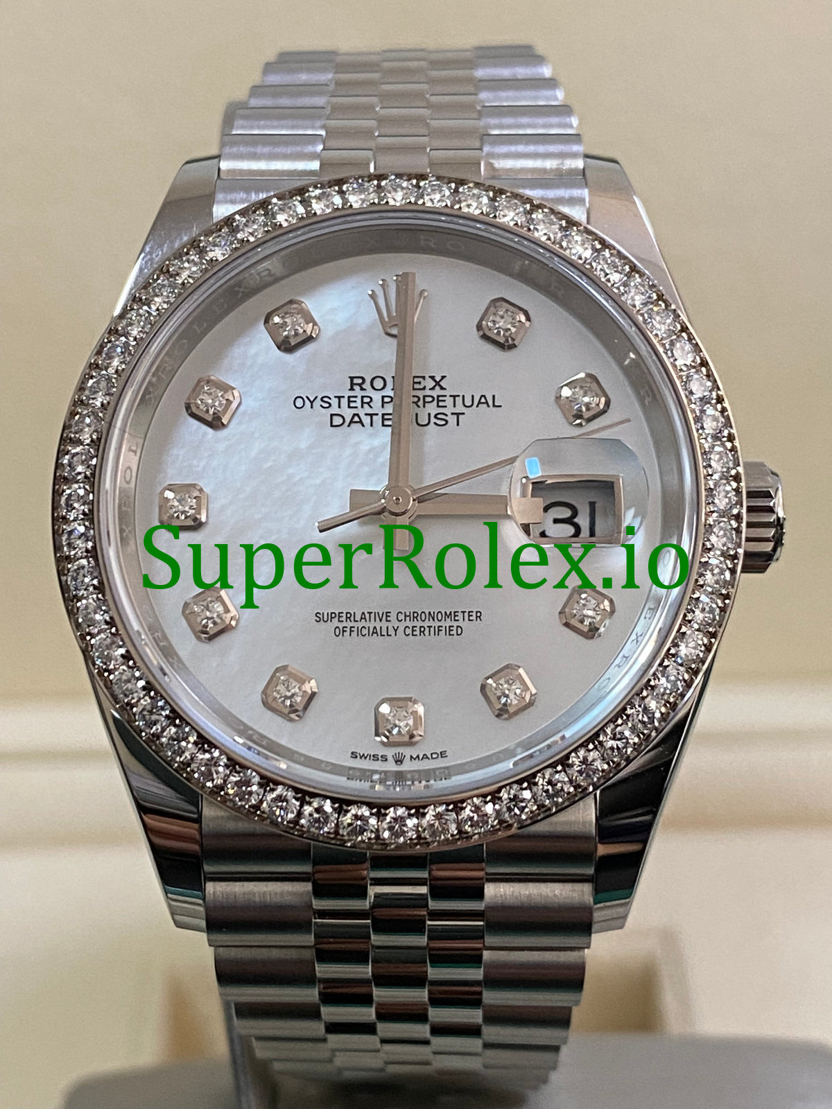 Rolex Datejust 36 Mother-of-Pearl Diamond Dial Ref.126284RBR