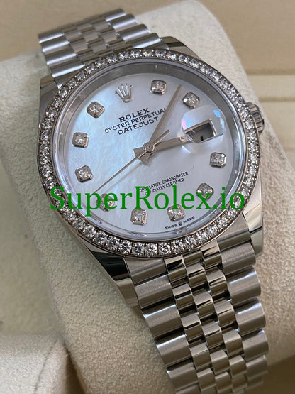 Rolex Datejust 36 Mother-of-Pearl Diamond Dial Ref.126284RBR