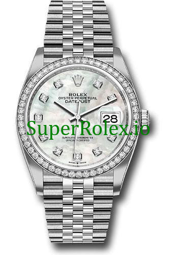 Rolex Datejust 36 Mother-of-Pearl Diamond Dial Ref.126284RBR