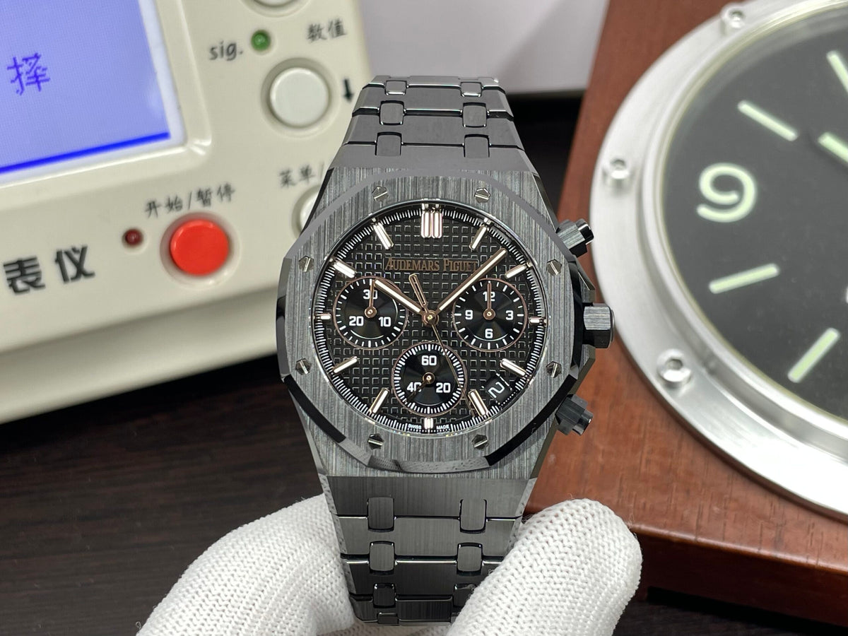 ap Royal Oak Chrono 26240 Black Ceramic Case 4401 Movement with Black Dial