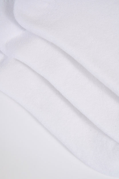 Ribbed Crew Sock Bundle in White