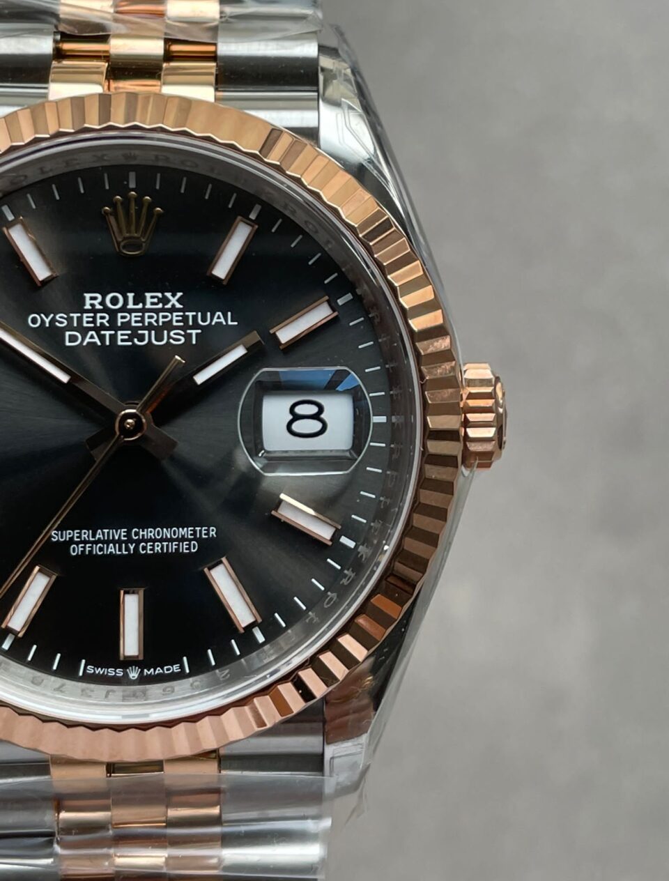 VSF Factory 1:1 Rolex DateJust 36 SS 116231 Best Edition 904L Steel Gray Stick Dial VS3235