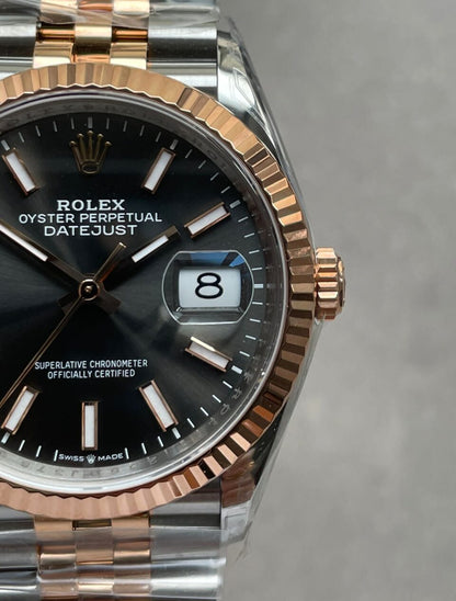 VSF Factory 1:1 Rolex DateJust 36 SS 116231 Best Edition 904L Steel Gray Stick Dial VS3235