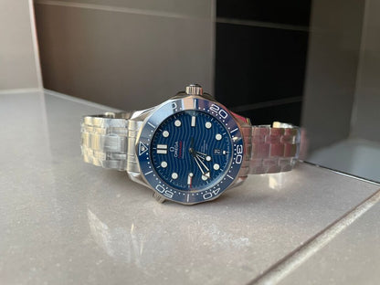 Seamaster Diver 300M VSF 1:1 Best Edition Blue Ceramic Blue Dial on SS Bracelet A8800 V2