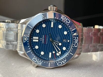 Seamaster Diver 300M VSF 1:1 Best Edition Blue Ceramic Blue Dial on SS Bracelet A8800 V2