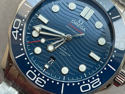 Seamaster Diver 300M VSF 1:1 Best Edition Blue Ceramic Blue Dial on SS Bracelet A8800 V2