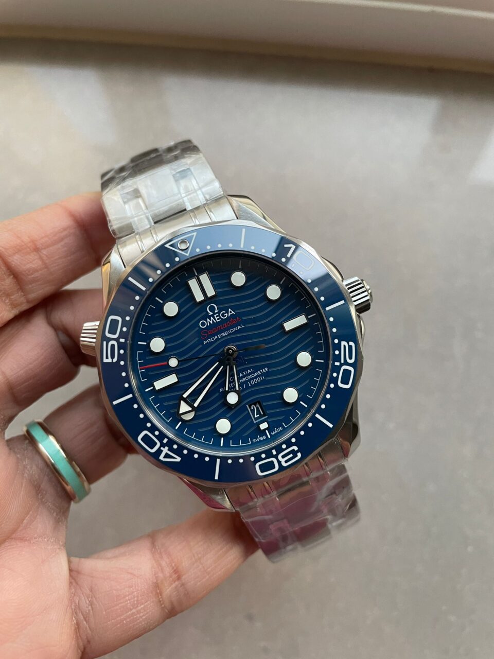 Seamaster Diver 300M VSF 1:1 Best Edition Blue Ceramic Blue Dial on SS Bracelet A8800 V2