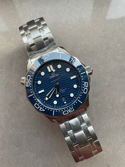 Seamaster Diver 300M VSF 1:1 Best Edition Blue Ceramic Blue Dial on SS Bracelet A8800 V2