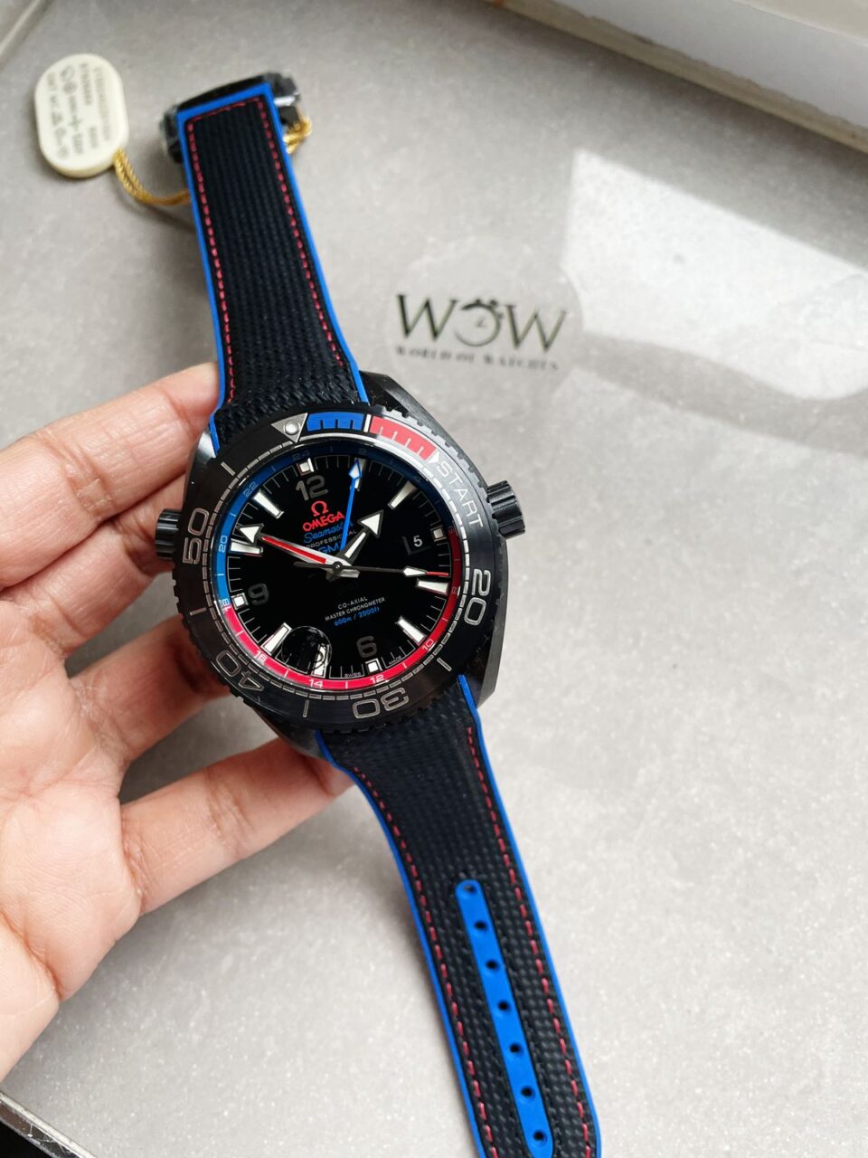 Seamaster Planet Ocean 600M GMT ETNZ Deep Black 45.5mm VSF Ceramic Black Dial Swiss 8906