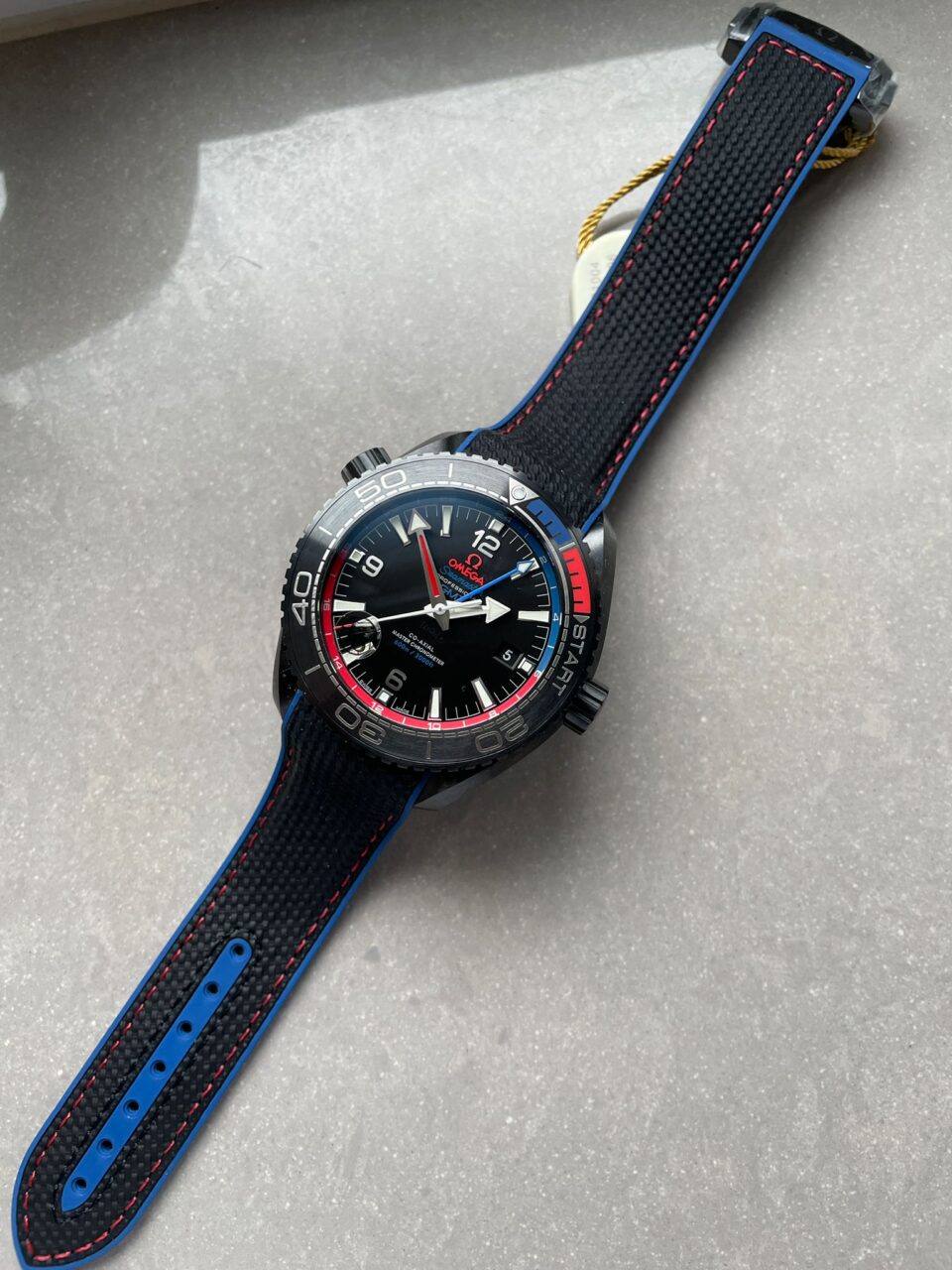 Seamaster Planet Ocean 600M GMT ETNZ Deep Black 45.5mm VSF Ceramic Black Dial Swiss 8906