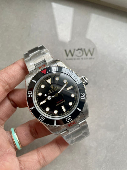 GMF FACTORY 1:1 Rolex Submariner “Tempus Machine Red Depth 216A” 904L SS Black Dial A3130