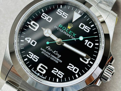 JVSF Factory 1:1 Rolex Air-King 40mm 126900 904L SS Black Dial VR3230