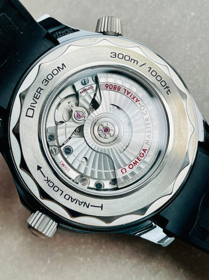 Seamaster Diver 300M 43.5mm VSF 1:1 Best Edition Ceramic Case Black Dial on Black Rubber Strap A8806