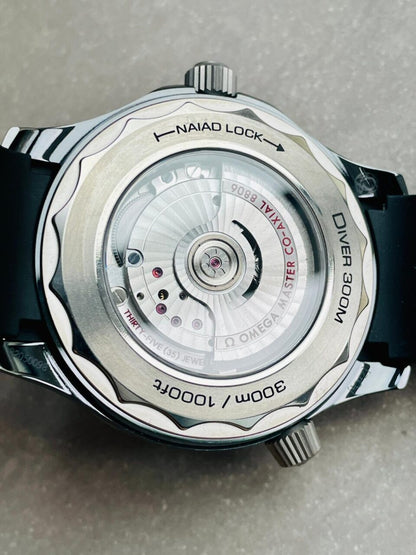 Seamaster Diver 300M 43.5mm VSF 1:1 Best Edition Ceramic Case Black Dial on Black Rubber Strap A8806