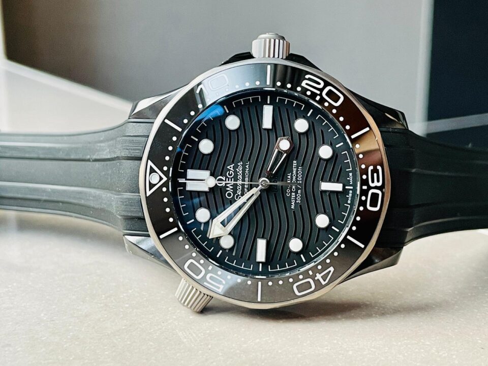 Seamaster Diver 300M 43.5mm VSF 1:1 Best Edition Ceramic Case Black Dial on Black Rubber Strap A8806