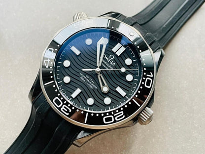 Seamaster Diver 300M 43.5mm VSF 1:1 Best Edition Ceramic Case Black Dial on Black Rubber Strap A8806