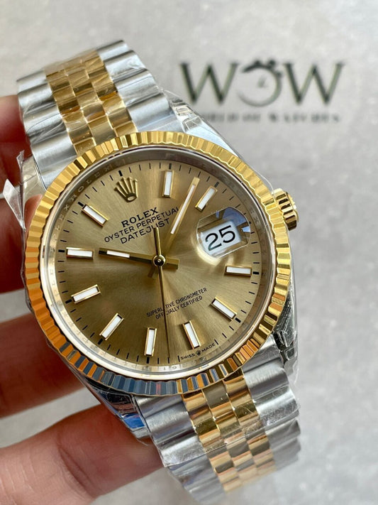 VSF Factory 1:1 Best Rolex DateJust 36 SS 126233 Edition 904L Steel YG Stick Dial VS3235