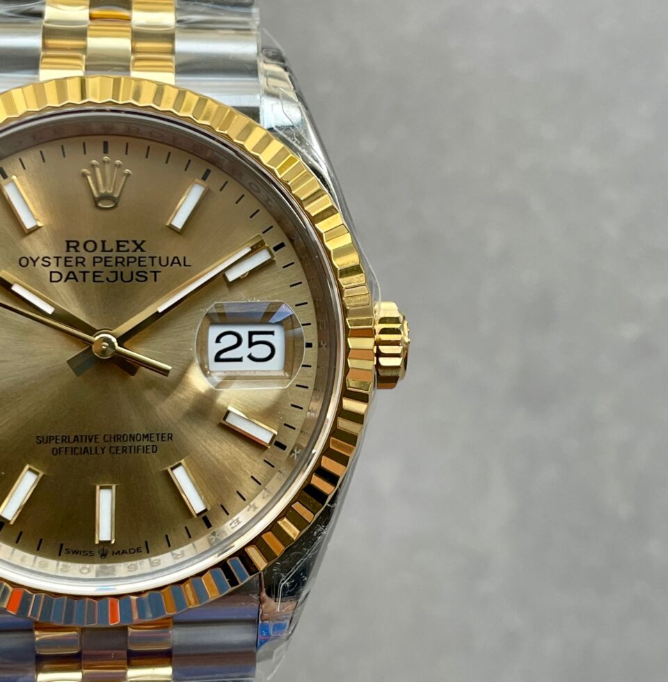VSF Factory 1:1 Best Rolex DateJust 36 SS 126233 Edition 904L Steel YG Stick Dial VS3235