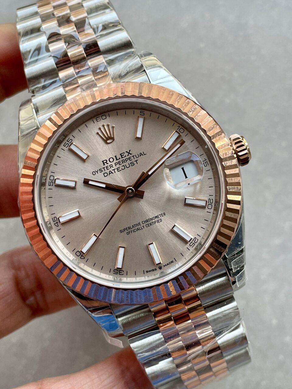 VSF Factory 1:1 Rolex DateJust 41 126331 904L SS/RG Best Edition Champagne Gold Dial VS3235