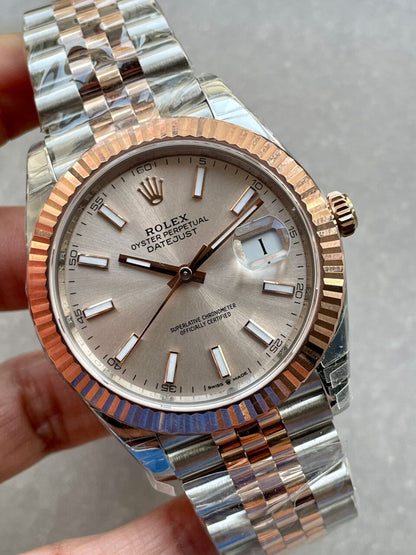 VSF Factory 1:1 Rolex DateJust 41 126331 904L SS/RG Best Edition Champagne Gold Dial VS3235