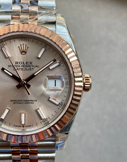 VSF Factory 1:1 Rolex DateJust 41 126331 904L SS/RG Best Edition Champagne Gold Dial VS3235