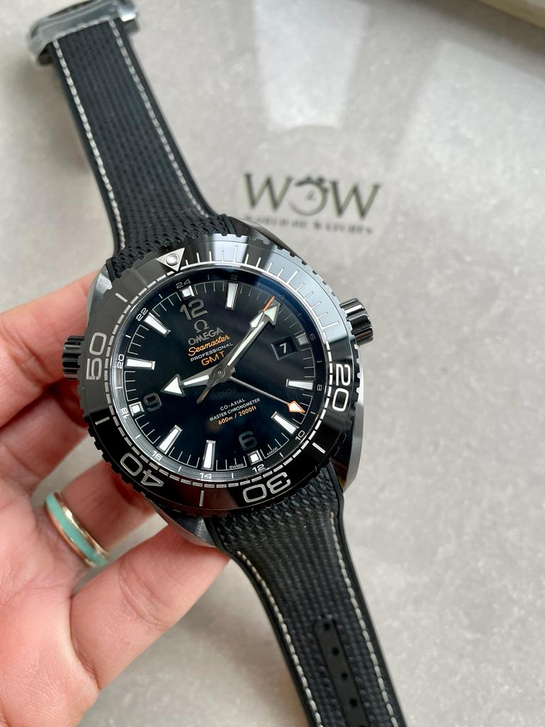 Omega Seamaster Planet Ocean 600M Deep Black In Red GMT 215.92.46.22.01.001 VSF PVD Black Dial Swiss 8906